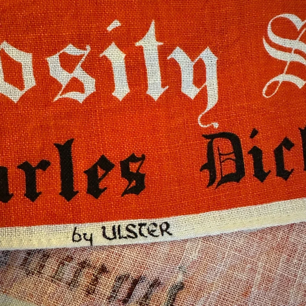 Vintage Ulster Linen Tea Towel The Old Curiosity Shop Charles Dickens Ireland